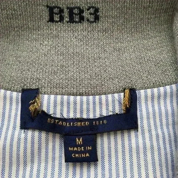 Brooks Brothers 100% Fine Merino Wool Half Zip Sweater Size M - Picture 6 of 14